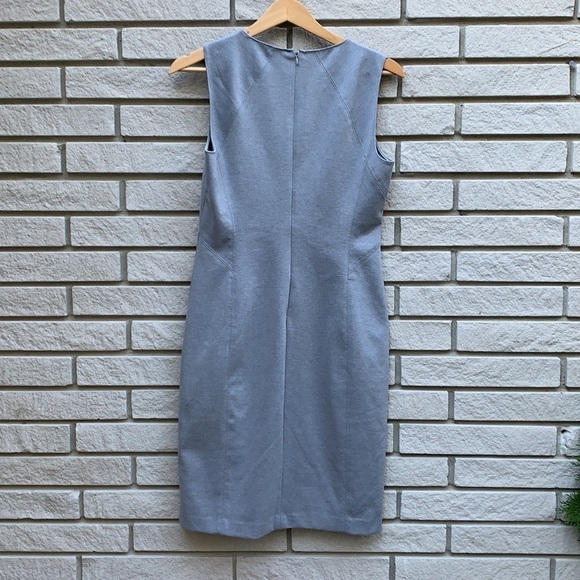 Tahari Grey Paneled Sleeveless Dress 10 - Picture 6 of 8